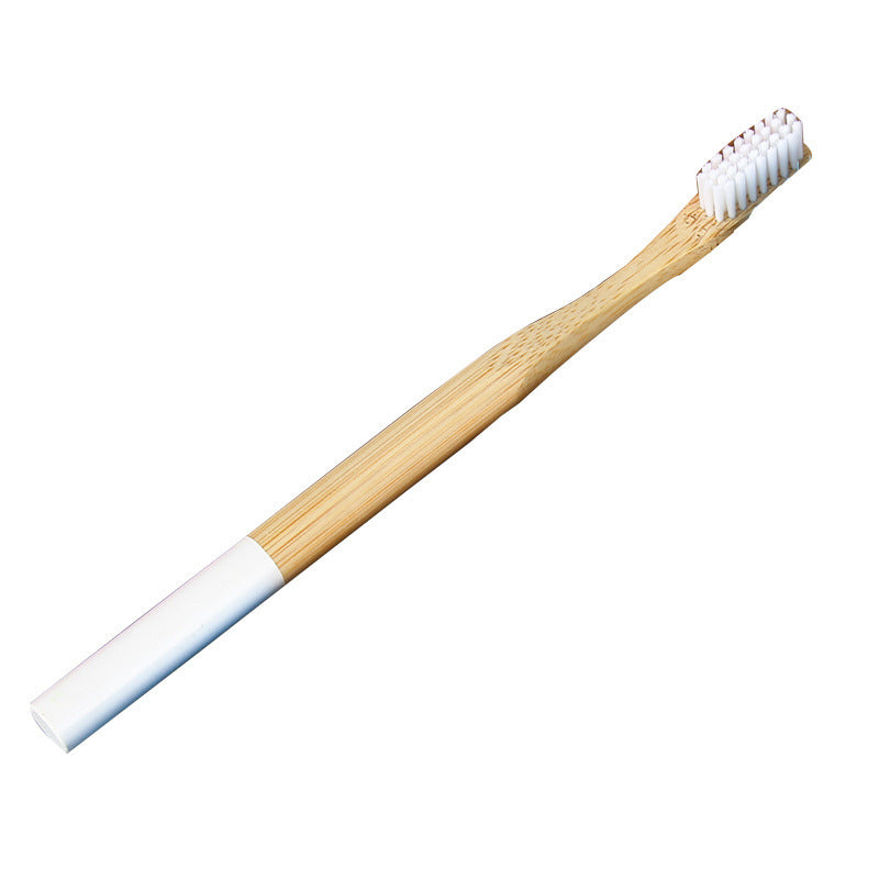 Environmental Protection Bamboo Toothbrush Set Painted Lacquer Round Handle Color