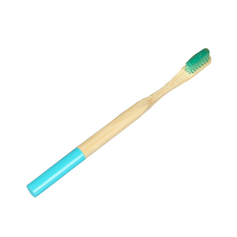 Environmental Protection Bamboo Toothbrush Set Painted Lacquer Round Handle Color