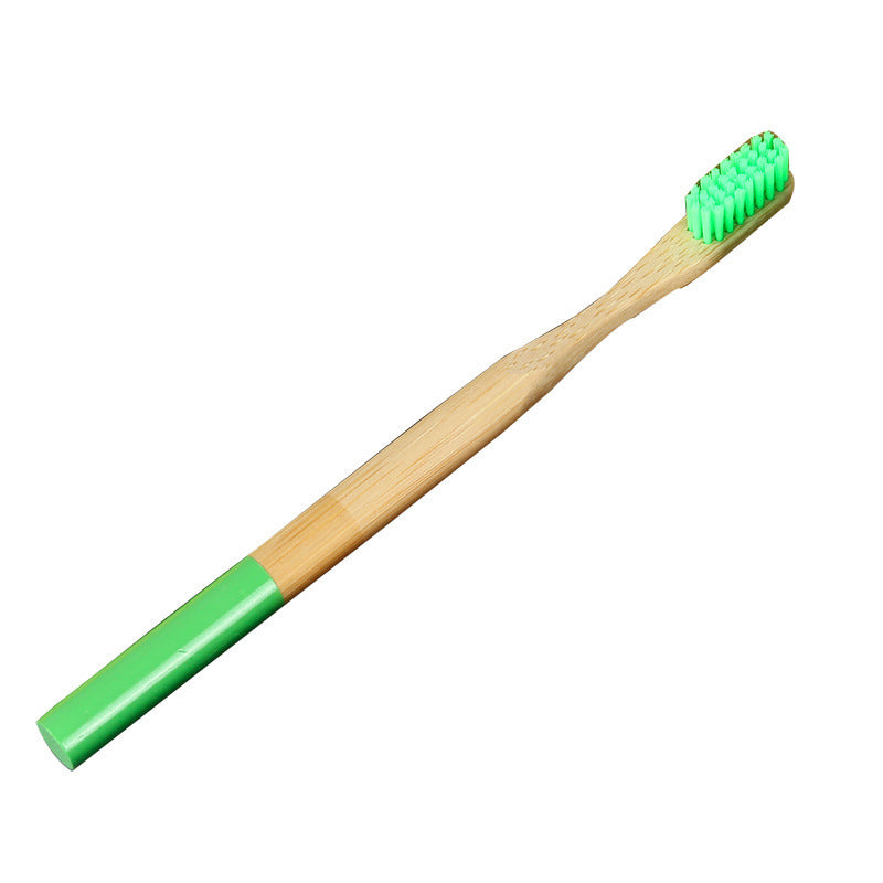 Environmental Protection Bamboo Toothbrush Set Painted Lacquer Round Handle Color